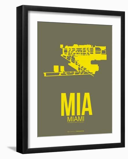 Mia Miami Poster 1-NaxArt-Framed Art Print