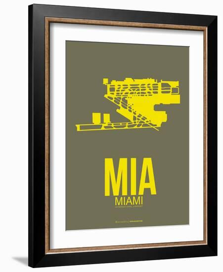 Mia Miami Poster 1-NaxArt-Framed Art Print