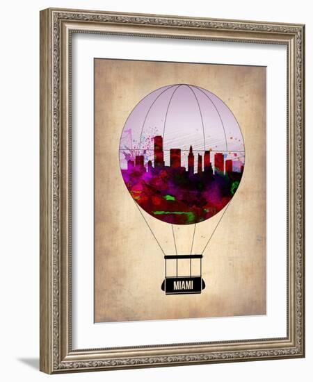 Miami Air Balloon 2-NaxArt-Framed Art Print