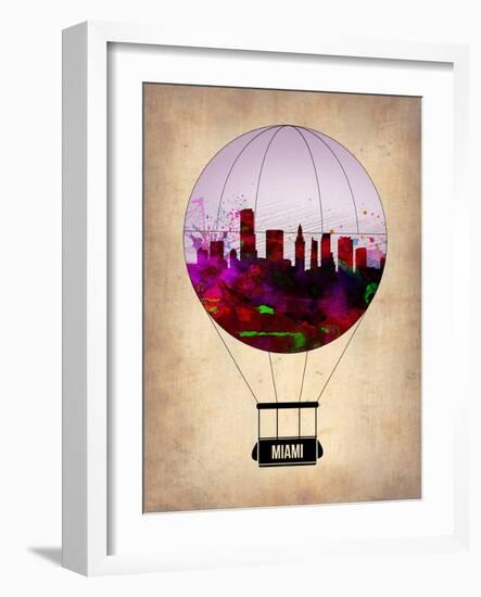 Miami Air Balloon 2-NaxArt-Framed Art Print