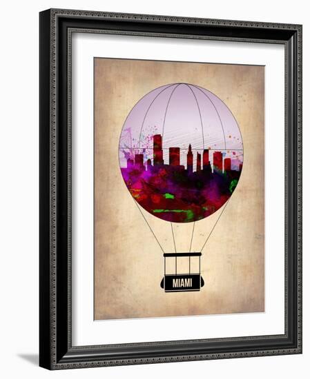 Miami Air Balloon 2-NaxArt-Framed Art Print