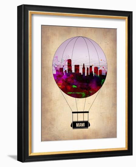 Miami Air Balloon 2-NaxArt-Framed Art Print