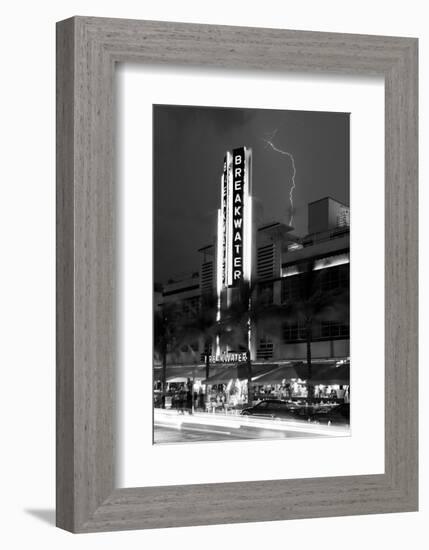 Miami Beach Art Deco District - The Breakwater Hotel South Beach - Florida-Philippe Hugonnard-Framed Photographic Print