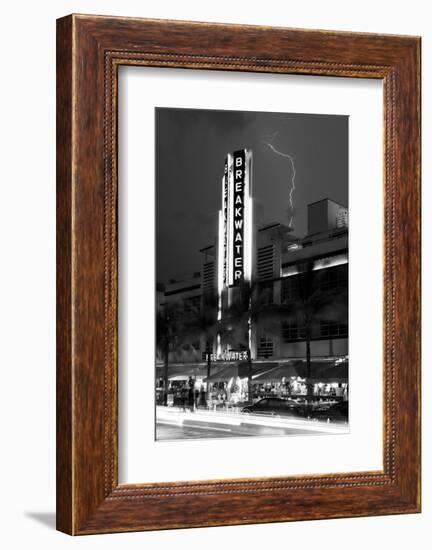 Miami Beach Art Deco District - The Breakwater Hotel South Beach - Florida-Philippe Hugonnard-Framed Photographic Print