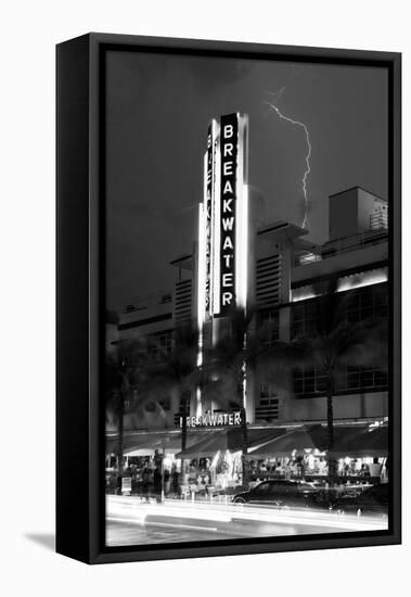 Miami Beach Art Deco District - The Breakwater Hotel South Beach - Florida-Philippe Hugonnard-Framed Premier Image Canvas