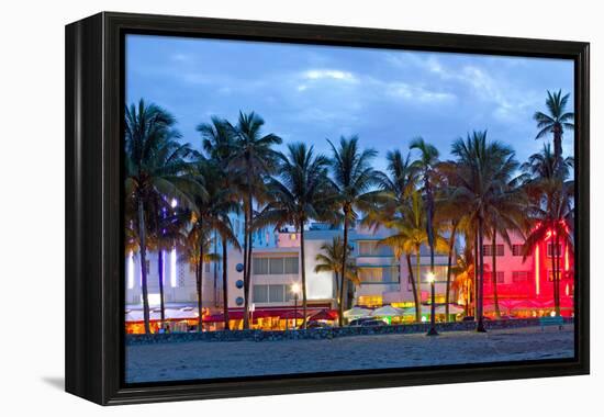 Miami Beach Florida at Sunset-Fotomak-Framed Premier Image Canvas