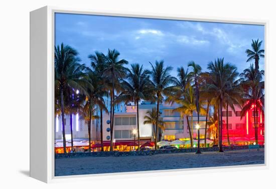 Miami Beach Florida at Sunset-Fotomak-Framed Premier Image Canvas