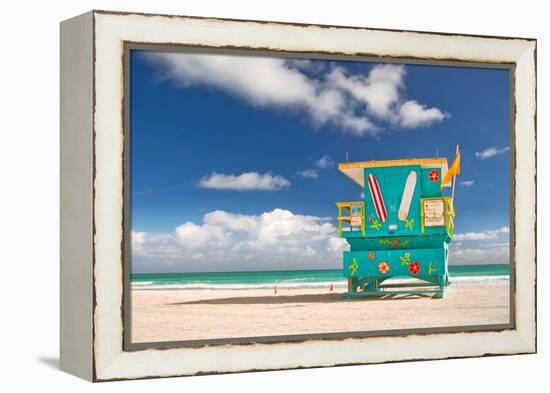 Miami Beach Florida, Lifeguard House-Fotomak-Framed Premier Image Canvas