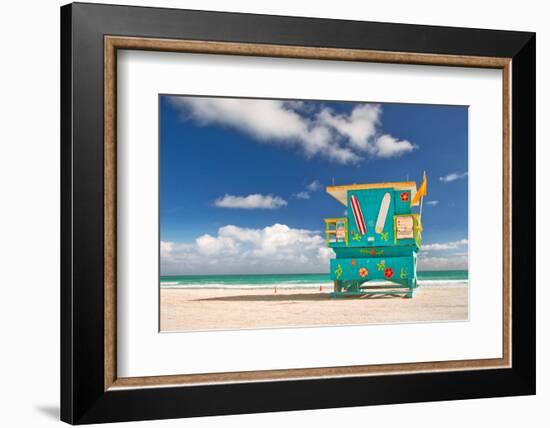 Miami Beach Florida, Lifeguard House-Fotomak-Framed Photographic Print