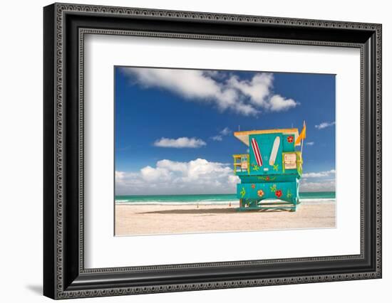 Miami Beach Florida, Lifeguard House-Fotomak-Framed Photographic Print