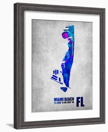 Miami Beach Florida-NaxArt-Framed Art Print
