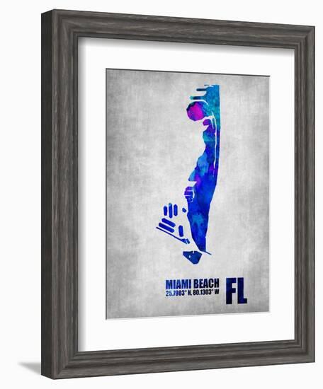 Miami Beach Florida-NaxArt-Framed Art Print