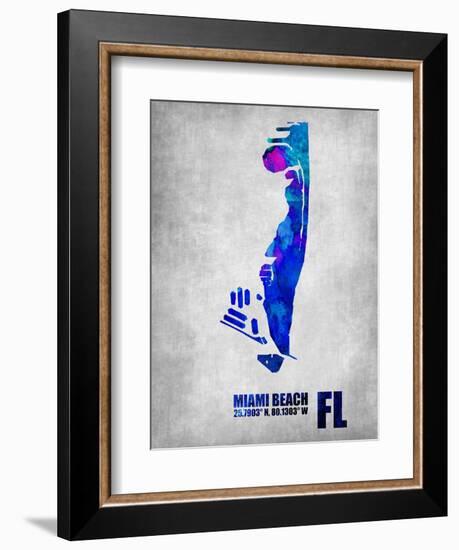 Miami Beach Florida-NaxArt-Framed Art Print