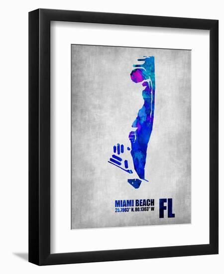 Miami Beach Florida-NaxArt-Framed Art Print