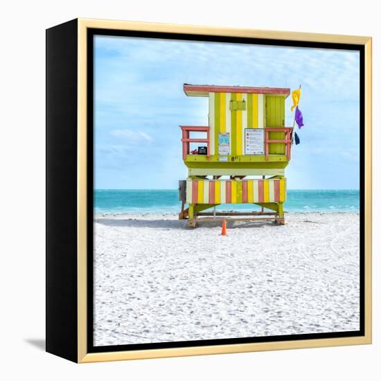 Miami Beach IX-Richard Silver-Framed Stretched Canvas