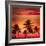 Miami Beach South Beach Sunset Palm Trees in Ocean Drive Florida-holbox-Framed Photographic Print