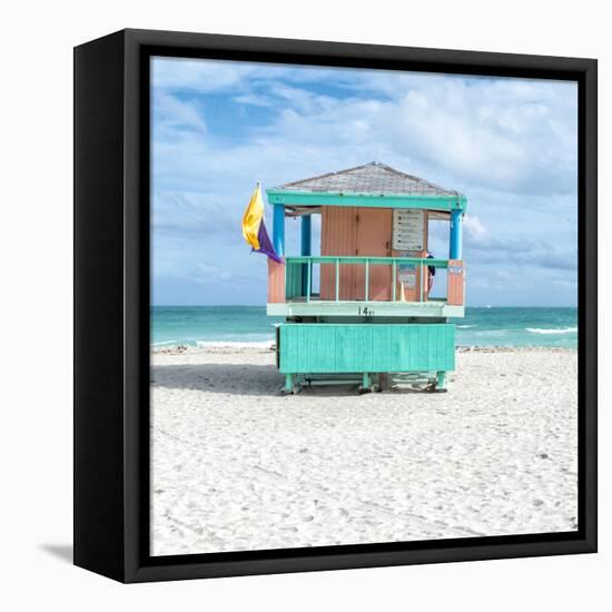 Miami Beach VI-Richard Silver-Framed Stretched Canvas