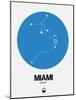 Miami Blue Subway Map-NaxArt-Mounted Art Print