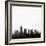 Miami City Skyline - Black-NaxArt-Framed Art Print