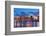 Miami City Skyline Panorama at Dusk with Urban Skyscrapers and Bridge over Sea with Reflection-Songquan Deng-Framed Photographic Print