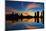 Miami City Skyline Panorama at Dusk-prochasson-Mounted Photographic Print