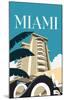 Miami - Dave Thompson Contemporary Travel Print-Dave Thompson-Mounted Giclee Print