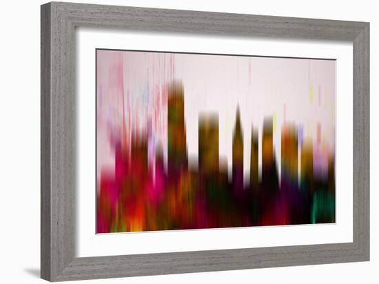 Miami Downtown Skyline-NaxArt-Framed Art Print