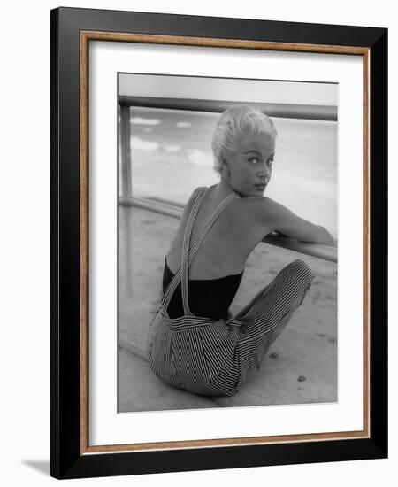 Miami Fashions, Model in Suitable Settings for Afternoon and Casual Play Clothes-Nina Leen-Framed Photographic Print