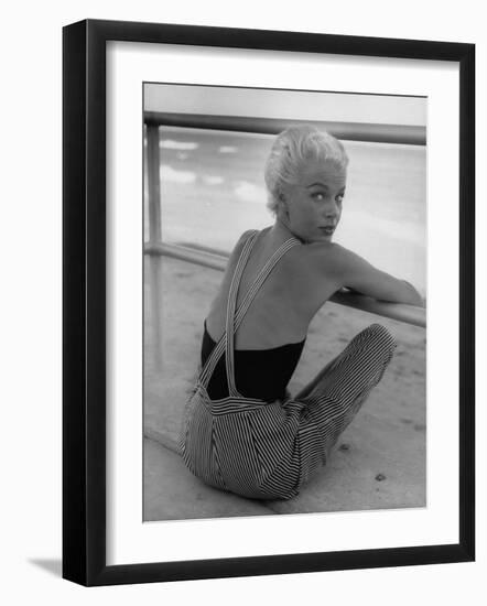 Miami Fashions, Model in Suitable Settings for Afternoon and Casual Play Clothes-Nina Leen-Framed Photographic Print