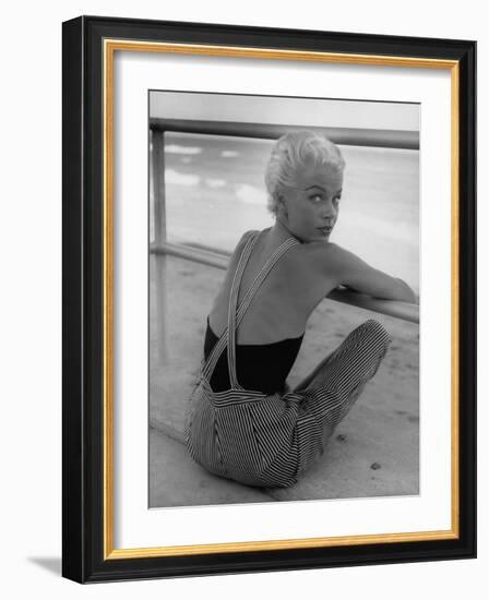 Miami Fashions, Model in Suitable Settings for Afternoon and Casual Play Clothes-Nina Leen-Framed Photographic Print