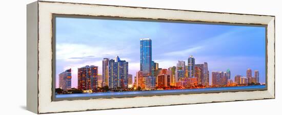 Miami Florida at Sunset-Fotomak-Framed Premier Image Canvas