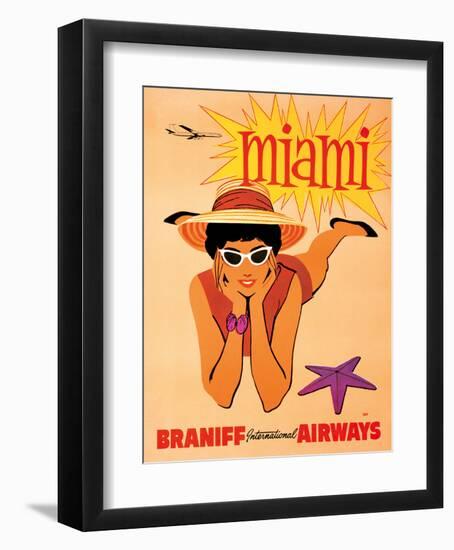 Miami, Florida - Braniff International Airways-null-Framed Giclee Print