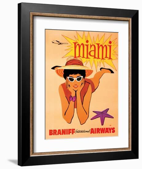 Miami, Florida - Braniff International Airways-null-Framed Giclee Print