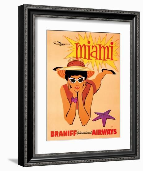 Miami, Florida - Braniff International Airways-null-Framed Giclee Print