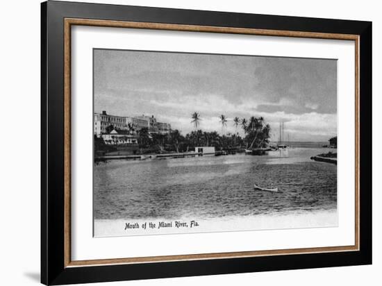 Miami, Florida - Mouth of the Miami River Scene-Lantern Press-Framed Art Print