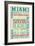 Miami, Florida - Typography-Lantern Press-Framed Art Print