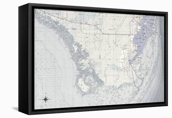 Miami Map B-GI ArtLab-Framed Premier Image Canvas