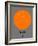 Miami Orange Subway Map-NaxArt-Framed Art Print