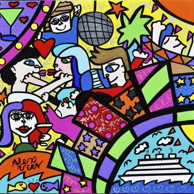 'Miami Party Scene' Giclee Print Alex Vera