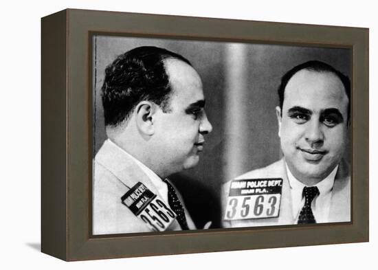 Miami Police Department Mug Shot of Al Capone, 1930-null-Framed Premier Image Canvas