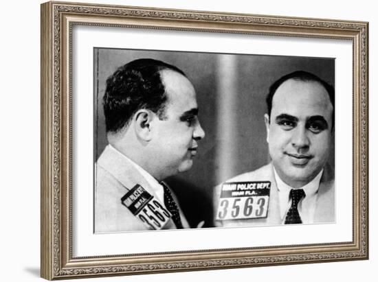 Miami Police Department Mug Shot of Al Capone, 1930-null-Framed Photographic Print