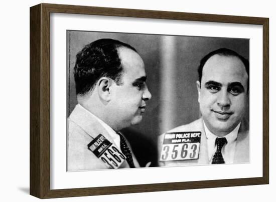 Miami Police Department Mug Shot of Al Capone, 1930-null-Framed Photographic Print