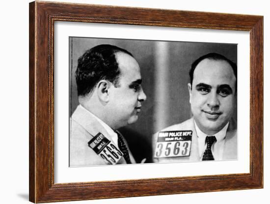 Miami Police Department Mug Shot of Al Capone, 1930-null-Framed Photographic Print