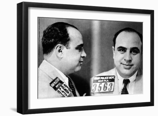 Miami Police Department Mug Shot of Al Capone, 1930-null-Framed Photographic Print