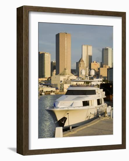 Miami River and Skyline, Miami, Florida, United States of America, North America-Richard Cummins-Framed Photographic Print