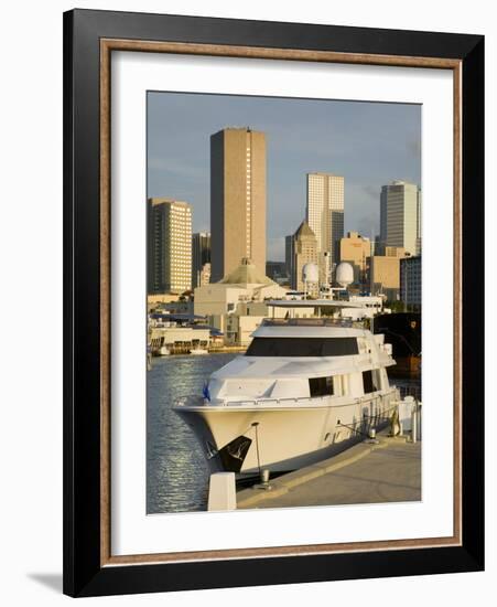 Miami River and Skyline, Miami, Florida, United States of America, North America-Richard Cummins-Framed Photographic Print