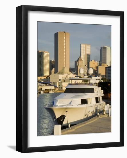 Miami River and Skyline, Miami, Florida, United States of America, North America-Richard Cummins-Framed Photographic Print