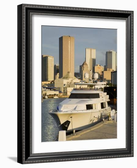 Miami River and Skyline, Miami, Florida, United States of America, North America-Richard Cummins-Framed Photographic Print