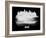 Miami Skyline Brush Stroke - White-NaxArt-Framed Art Print