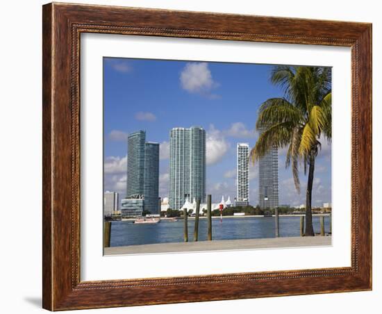 Miami Skyline, Florida, United States of America, North America-Richard Cummins-Framed Photographic Print